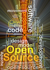 Image showing Open source background concept glowing