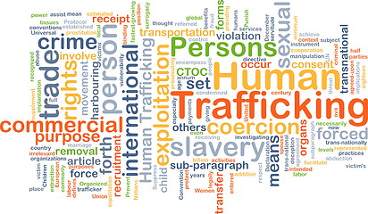Image showing Human trafficking background concept