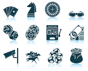 Image showing Set of casino icons.