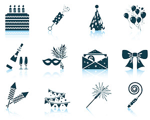 Image showing Set of celebration icons