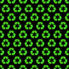 Image showing Recycle. Seamless pattern.