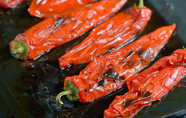 Image showing roasted red peppers