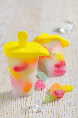 Image showing Popsicle Ice Pops with candy