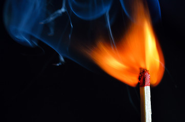 Image showing Burning match