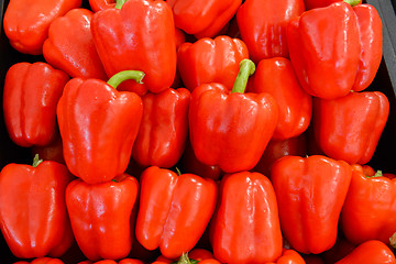 Image showing neatly folded red bell peppers