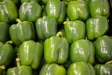 Image showing neatly folded green bell peppers