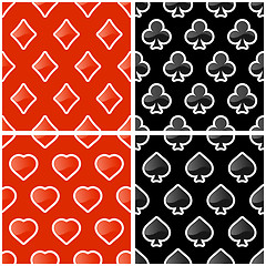 Image showing Card suits. Seamless pattern.