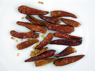 Image showing Dried Thai chilis