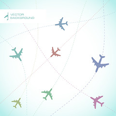 Image showing Airplane abstract illustration.