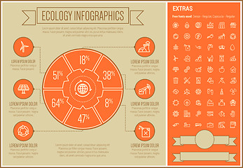 Image showing Ecology Line Design Infographic Template