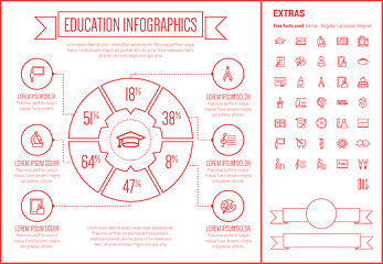 Image showing Education Line Design Infographic Template