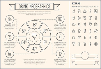 Image showing Drink Line Design Infographic Template