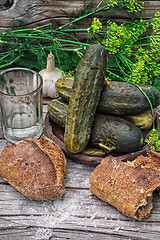 Image showing pickled cucumbers