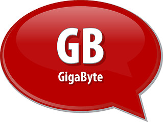 Image showing GB acronym definition speech bubble illustration