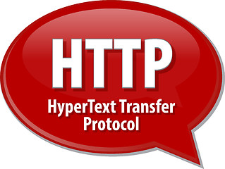 Image showing HTTP acronym definition speech bubble illustration