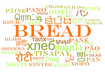 Image showing Bread multilanguage wordcloud background concept