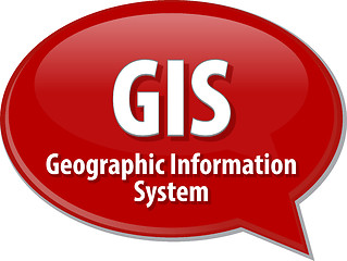 Image showing GIS acronym definition speech bubble illustration