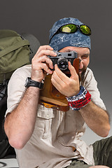 Image showing tourist with camera