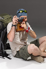 Image showing tourist with camera