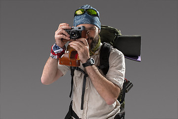 Image showing tourist with camera