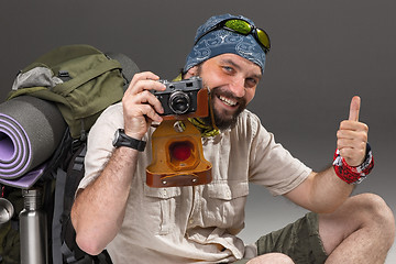 Image showing tourist with camera