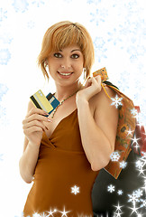 Image showing consumer girl with snowflakes