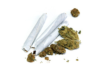 Image showing medicinal marijuana on white