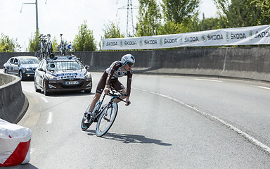 Image showing The Cyclist Romain Bardet - Tour de France 2015