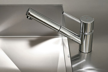 Image showing Silver faucet