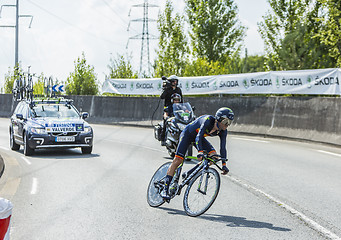 Image showing The Cyclist Alejandro Valverde- Tour de France 2014