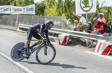 Image showing The Cyclist Alejandro Valverde- Tour de France 2014