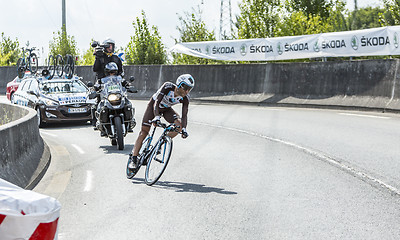 Image showing The Cyclist Jean-Christophe Peraud - Tour de France 2014