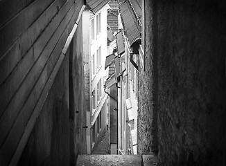 Image showing Narrow street in Bergen Norway