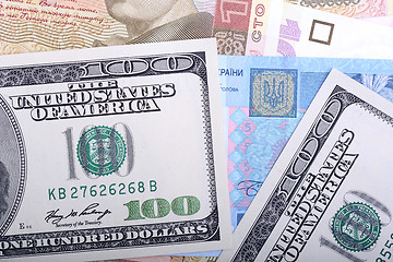 Image showing Ukrainian hryvnia and the american dollars