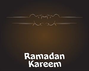 Image showing Islamic greeting arabic text for holy month Ramadan Kareem