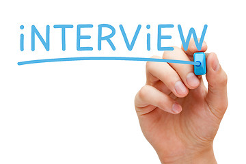 Image showing Interview Blue Marker