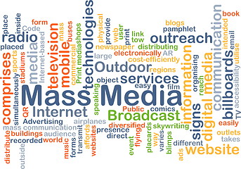 Image showing Mass media background concept