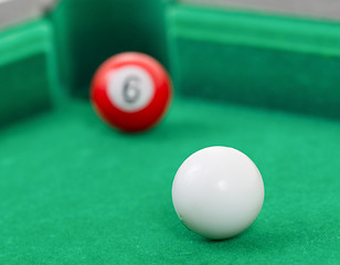 Image showing Snooker balls