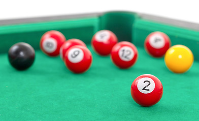 Image showing Snooker balls