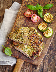 Image showing grilled meat on cutting board