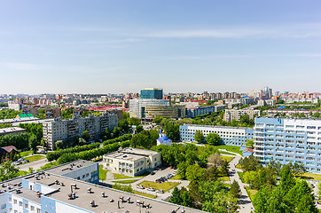 Image showing Aerial view on city hospital. Tyumen. Russia