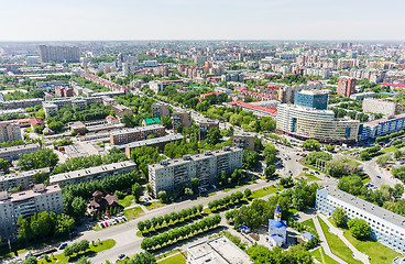 Image showing Aerial view on city hospital. Tyumen. Russia