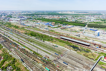 Image showing Voynovka railway node. Industrial district. Tyumen