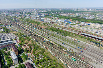 Image showing Voynovka railway node. Industrial district. Tyumen