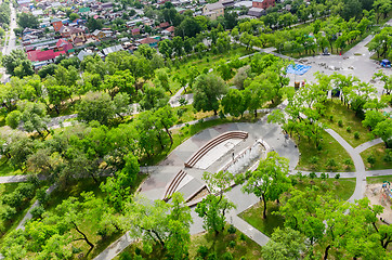 Image showing Modern fountain in Komsomolskiy park,Tyumen.Russia