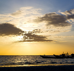 Image showing asia in the  kho tao bay isle sunset 