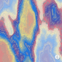 Image showing Abstract landscape background. Mosaic. 