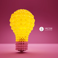 Image showing Lightbulb. Idea concept. 3d vector illustration. 