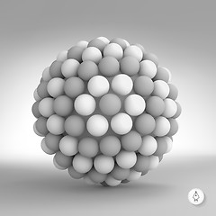 Image showing 3d abstract spheres composition. Vector illustration. 