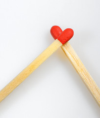 Image showing Conceptual Love from matches